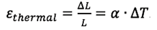 Alternate calculation for thermal expansion